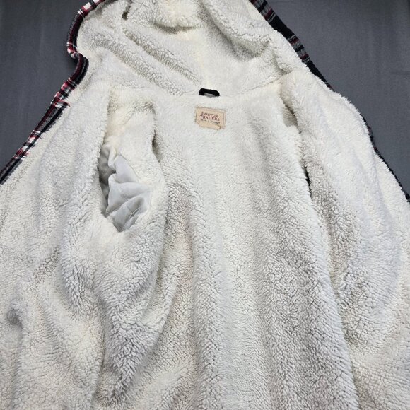 Boston Traders Men’s Plaid Hooded Flannel Jacket with Sherpa Lining - Picture 5 of 16